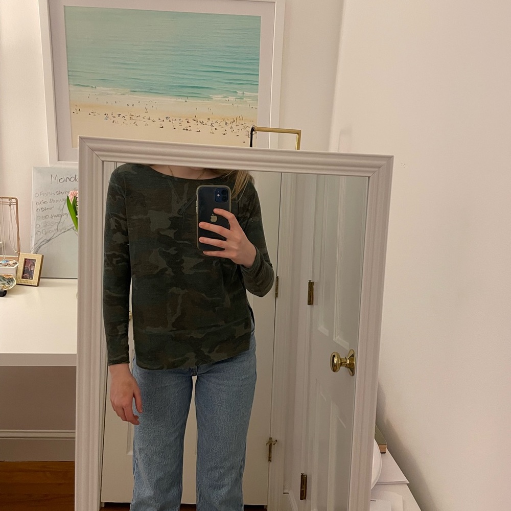 Camo long sleeve shirt size small from Francesca’s